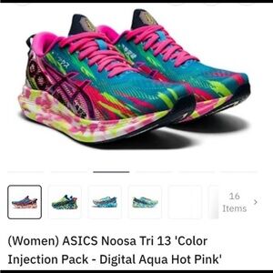 ASICS Noosa Tri 13 Women’s Running Shoes - Digital Aqua & Hot Pink